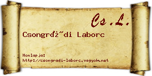 Csongrádi Laborc névjegykártya